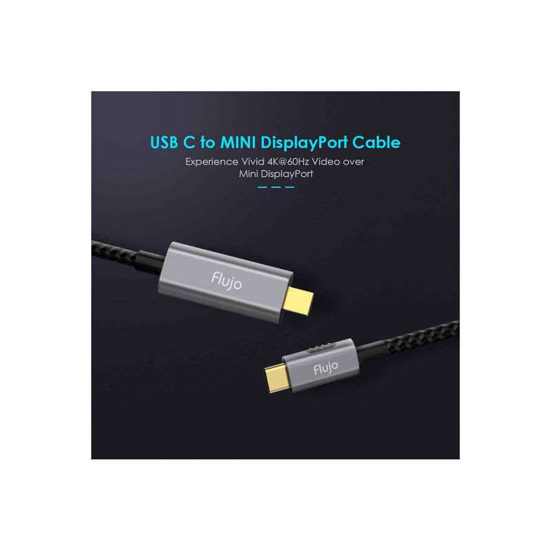 FLUJO Usb C To Mini Display Port Cable Silver FJ-X-31-S-image 7
