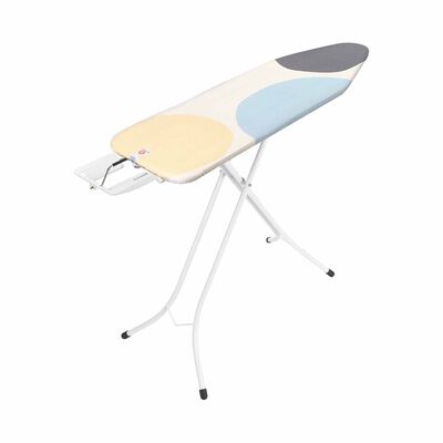 BRABANTIA Ironing Board B, 124x38 Cm, Solid Steam Iron Rest - Spring Bubbles (special Buy) BBT 292644