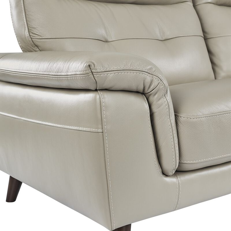 3 Seater (fl) C15 Stone Full Leather Sofa NEW BECCA-image 6