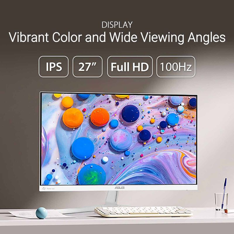 ASUS 27in Eyecare Fhd 100hz Gaming Monitor White VU279HFI-W-image 11