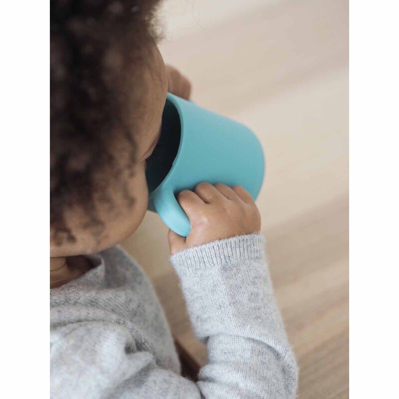 BEABA Learning Cup With Spout Lid - Blue (online) SILICONE-image 4