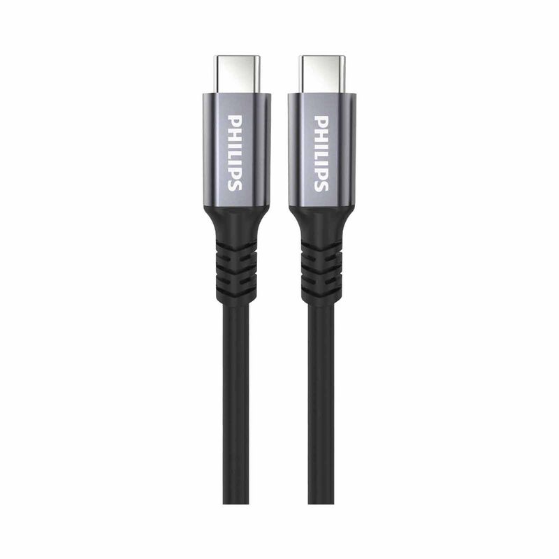 PHILIPS Usb C Thunderbolt 3 Cable 240w 2m Single 5k Or Dual 4k Uhd Display 40gbps Transfer Speed SWV6702/00-image 1