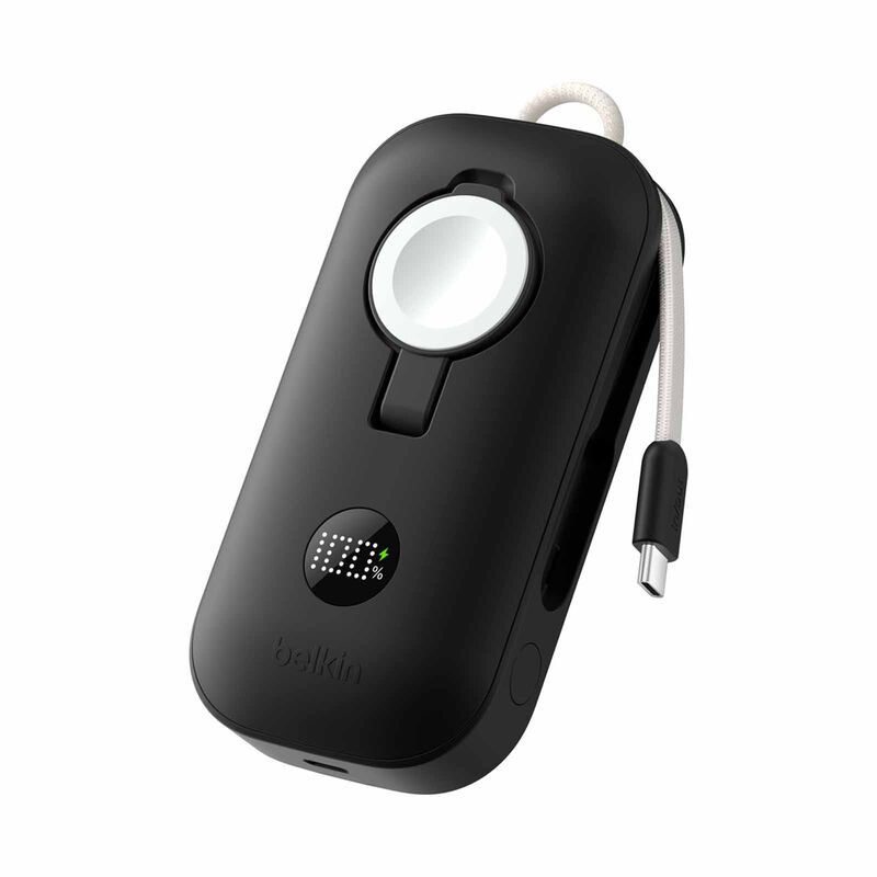 BELKIN 10k Power Bank W/cbl & Watch Chrgr Black BPD012FQBK-image 1