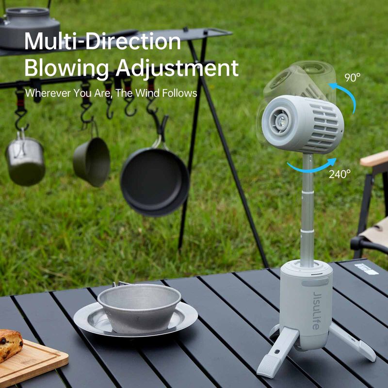 JISULIFE Outdoor Fan Ultra1-light Grey ULTRA1-LIGHT GREY-image 4