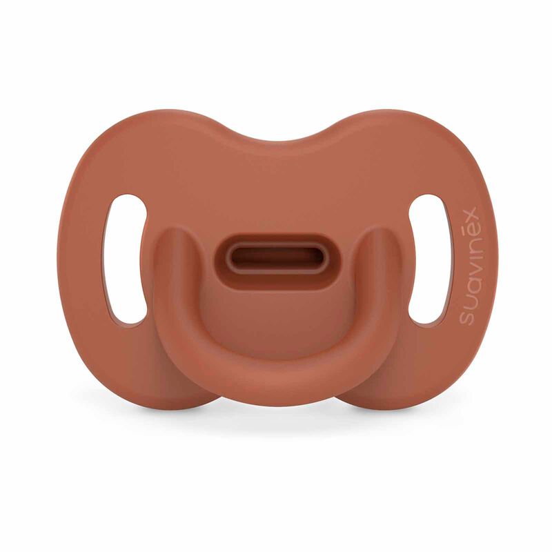 SUAVINEX All Silicone Soother With Sx Pro Physiological Teat 0-6m - Colour Essence Brick Red (online) SMOOTHIE ULTRA LIGHT-image 1