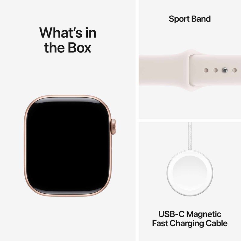 APPLE Watch Series 11 Gps 46mm Rose Gold Aluminium Case With Light Blush Sport Band - S/m MEV64X/A-image 9
