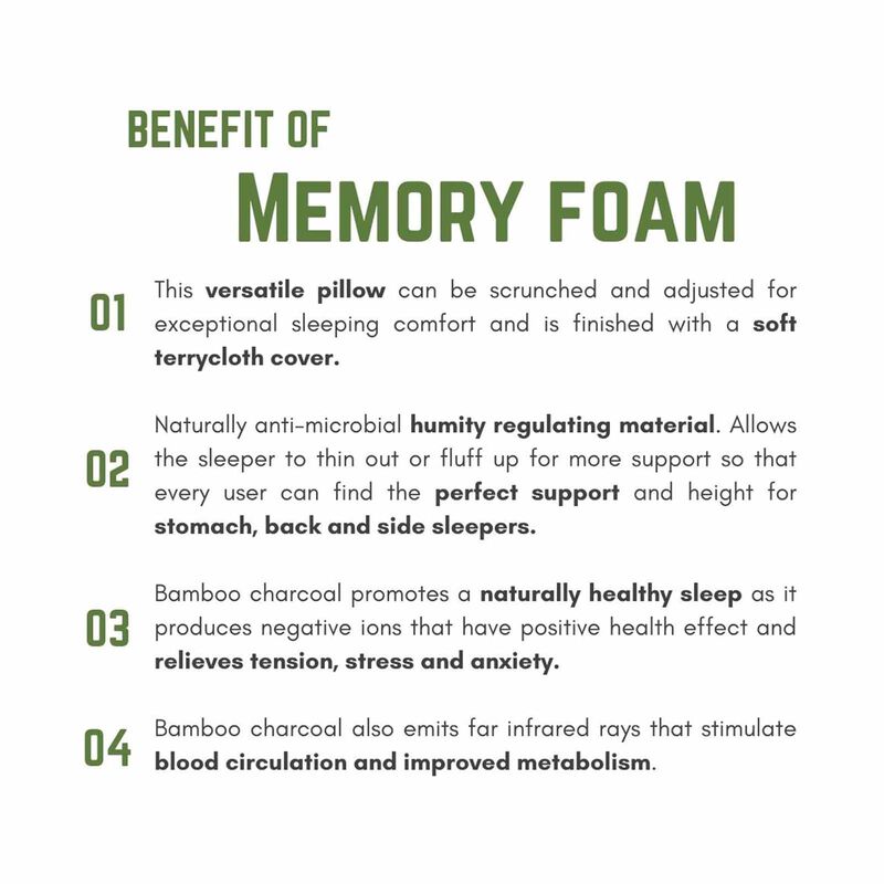 HILLCREST Bamboo Charcoal Memory Foam Pillow (online Exclusive) 5649-image 5