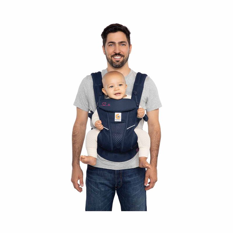 ERGOBABY Omni Breeze Baby Carrier - Infinite Love, Blue BCZ360PNLVBLU-image 4