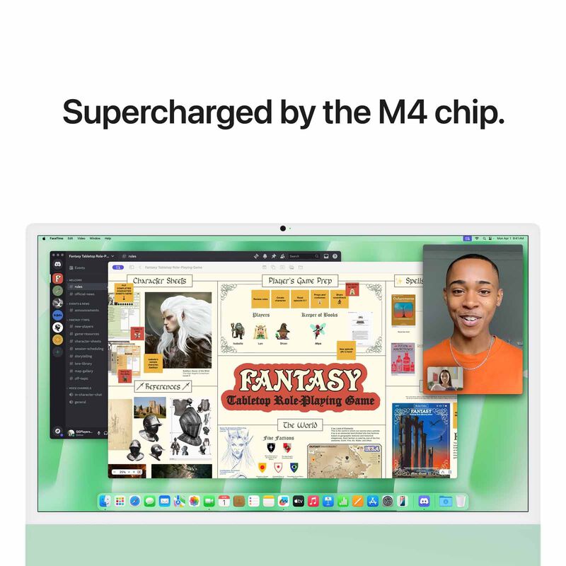 APPLE 24-inch Imac Apple M4 Chip With 8-core Cpu And 8-core Gpu, 16gb, 256gb Ssd - Green MWUE3ZP/A-image 5