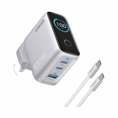 ANKER Charger Pd 100w Smart Display - Silver B121BK41