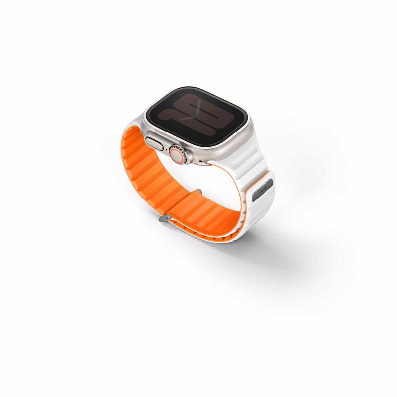 UNIQ Revix Evo Reversible Magnetic Apple Watch Strap 49/45/44/42mm - Amber (amber Orange/white) UNIQ-49MM-REVEAORGWHT-image 2