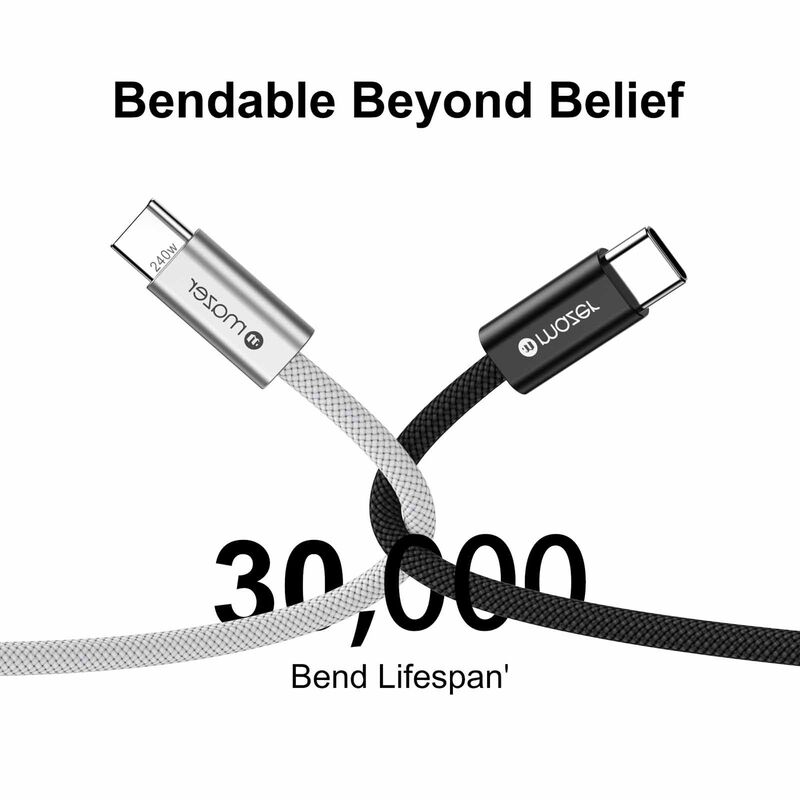 MAZER Infinitelink Flex2 2pcs/pack 240w 1m Usb-c Cable Combo-blackwhite M-FLEX2-COMBO1-BW-image 3