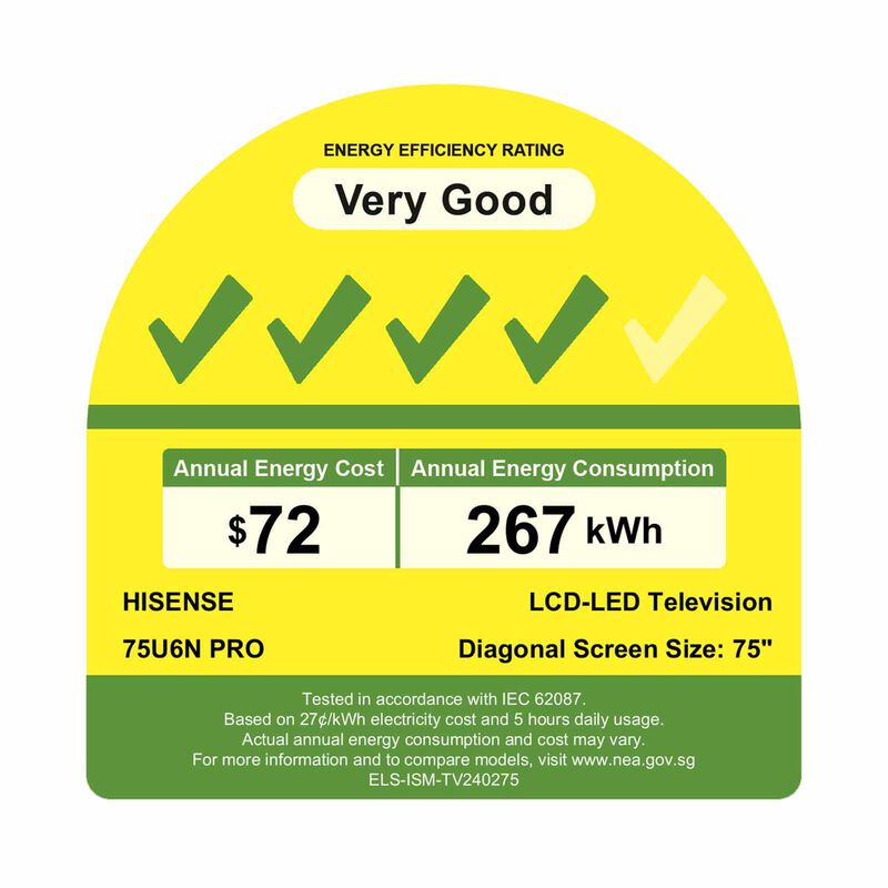 HISENSE 75 In Uled (u6n) Pro 4k Mini-led Smart Tv HS75U6N PRO-image 4