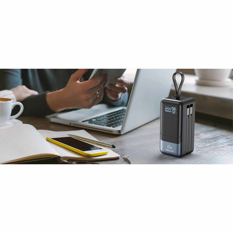 MOKIN Fast Charging Powerbank With Built-in 2 Cable 18400mah 65w MOPB0202-BK-image 12