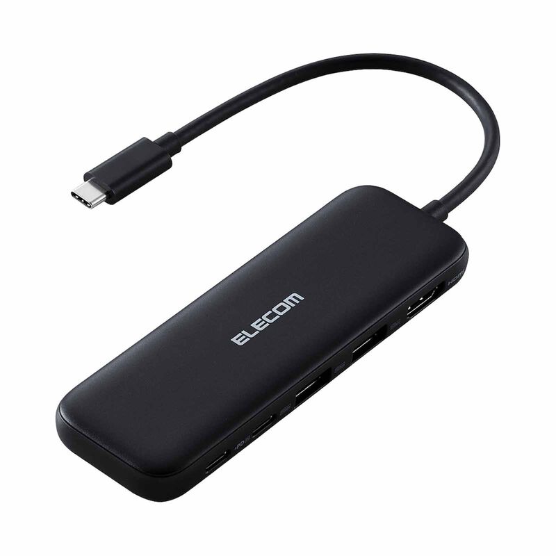 ELECOM 5 In 1 Docking Station (1 X Usb C/hdmi 2 X Usb A 1 X C Pd100w) DST-050BPBK-image 1