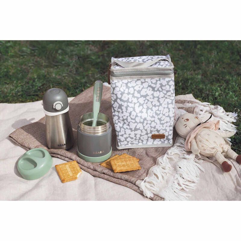 BEABA Food Container 300ml - Mineral Grey/sage Green (online) STAINLESS STEEL-image 2