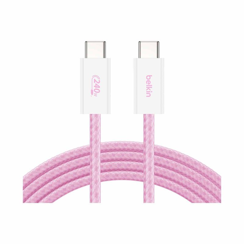 BELKIN 240watt Usb-c To C Cable 1.5m 2pack Pnk CAB019QC05PK2PK-image 1