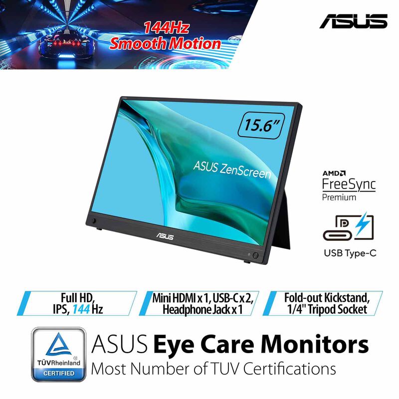 ASUS Zenscreen 15.6in Hd Portable Usb Monitor MB16AHG-image 1