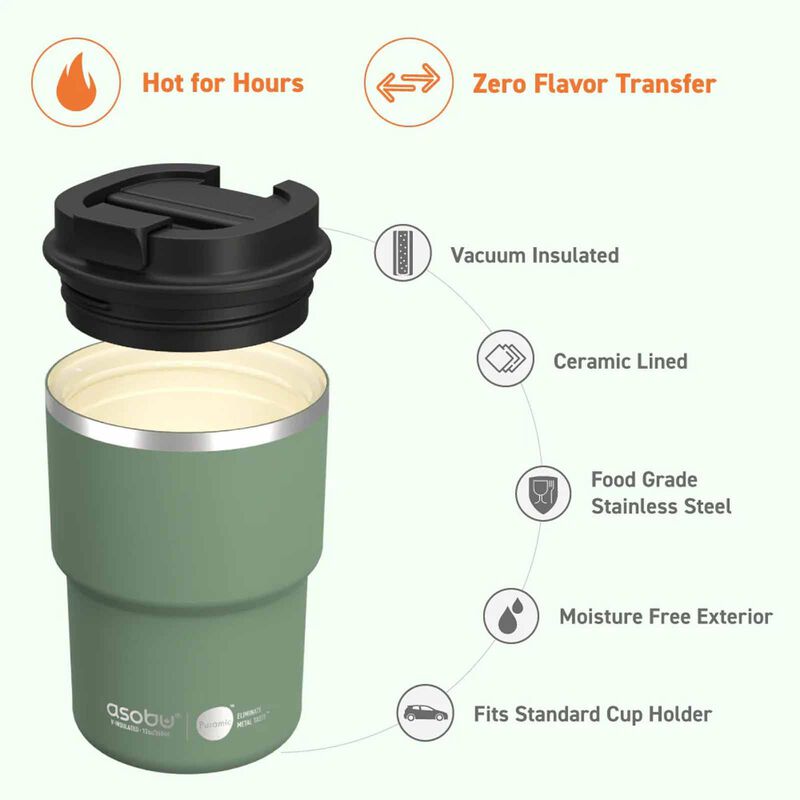 ASOBU Mini Pick-up Mug/cup Basil Green 360ml ABF52GN-image 4