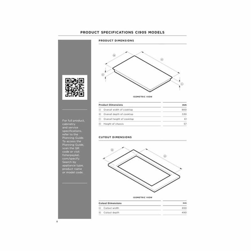 FISHER & P 30cm 2 Zone Induction Cooktop (series 5) (exclude Installation) CI302ZZCTB2-image 3