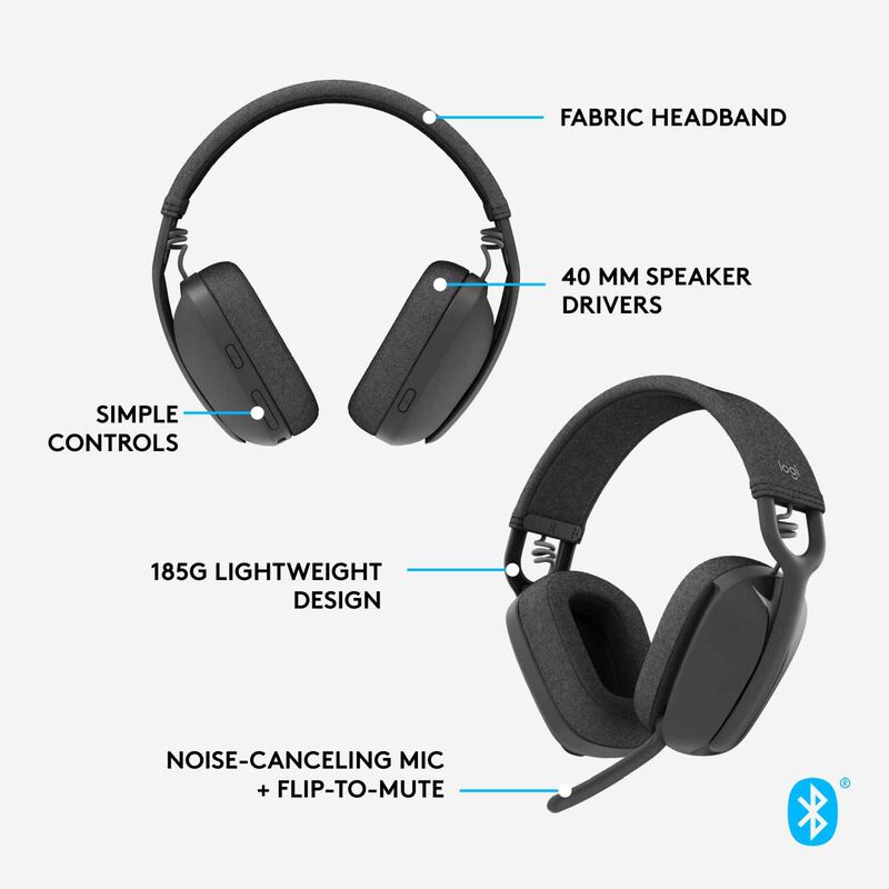 LOGITECH Zone Vibe 100 Wl Bt Headset Graphite 981-001215-image 8