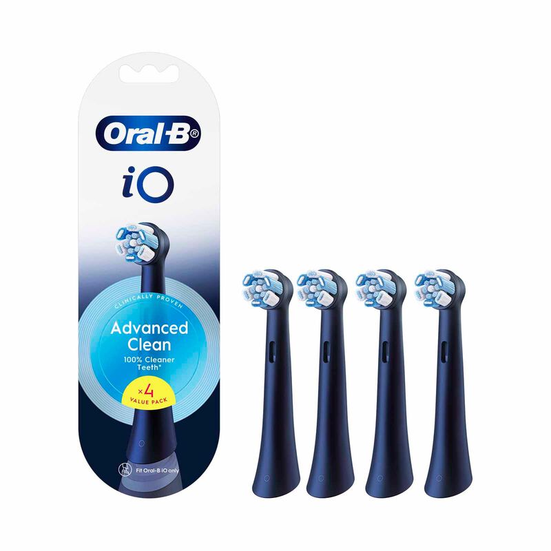 ORAL-B Io Advanced Clean Black 4pc Refill Brush Head IORBCBF-4-image 1