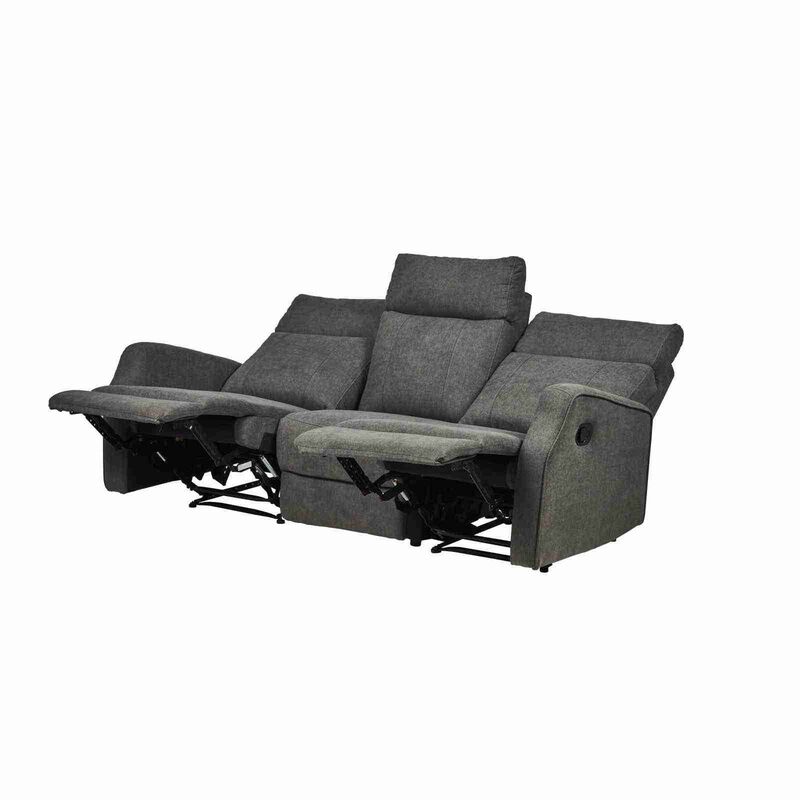 MIZU DESIG 3rr Seater Recliner (fab) Mto Fabric Sofa ELLA-image 49