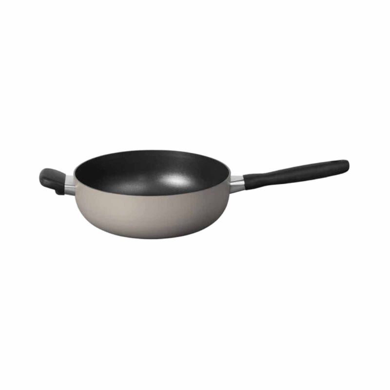 MEYER Bauhaus Nonstick 26cm/3.8l Chef's Pan W Helper Handle (warm Grey) 13767-image 2
