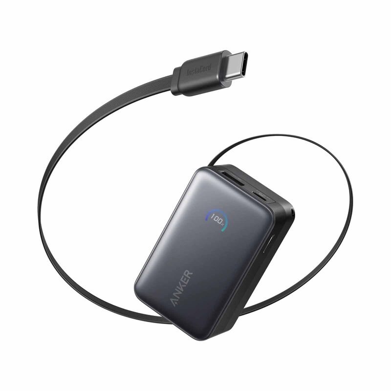 ANKER Nano Powerbank 10000mah 45w Retractable Usb-c - Black A1638H11-image 1