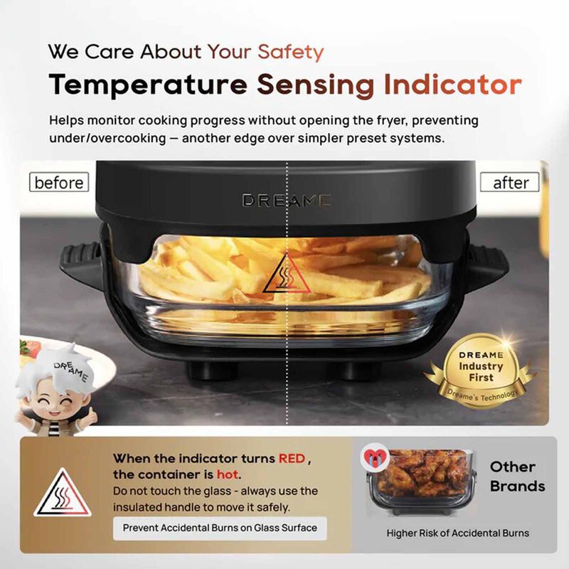 DREAME Pt60 Tasti Air Fryer (2.5l And 4.5l) DM-PT60-GL-image 5