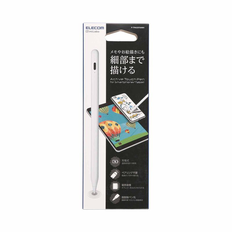 ELECOM Active Stylus Pen P-TPACST04WH-image 2