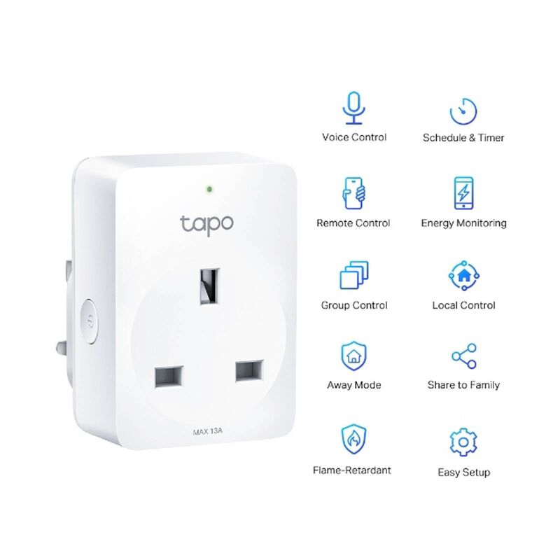 TP LINK Mini Smart Wi-fi Socket, Energy Monitoring, 2-pack TPL-TAPO-P110-2PK-image 2