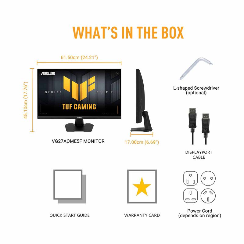 ASUS 27in Tuf Gaming Qhd 255hz Ips Gaming Monitor VG27AQME5F-image 8