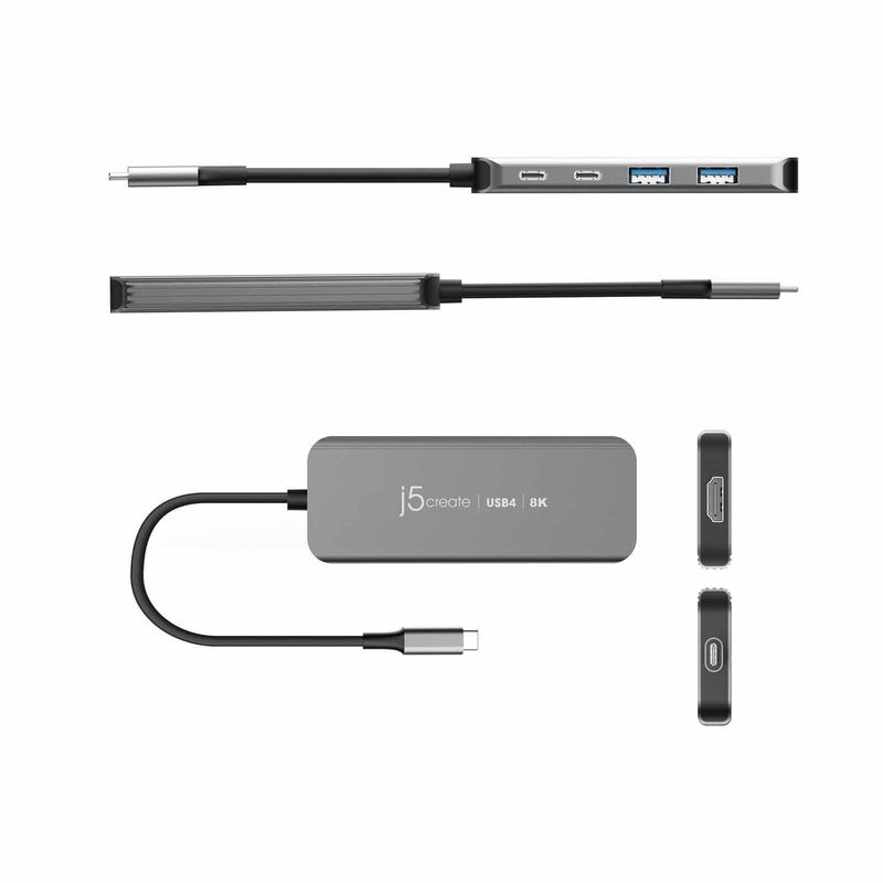 J5CREATE 8k Usb4 Travel Hub (6-in-1 ) JCH453-image 5