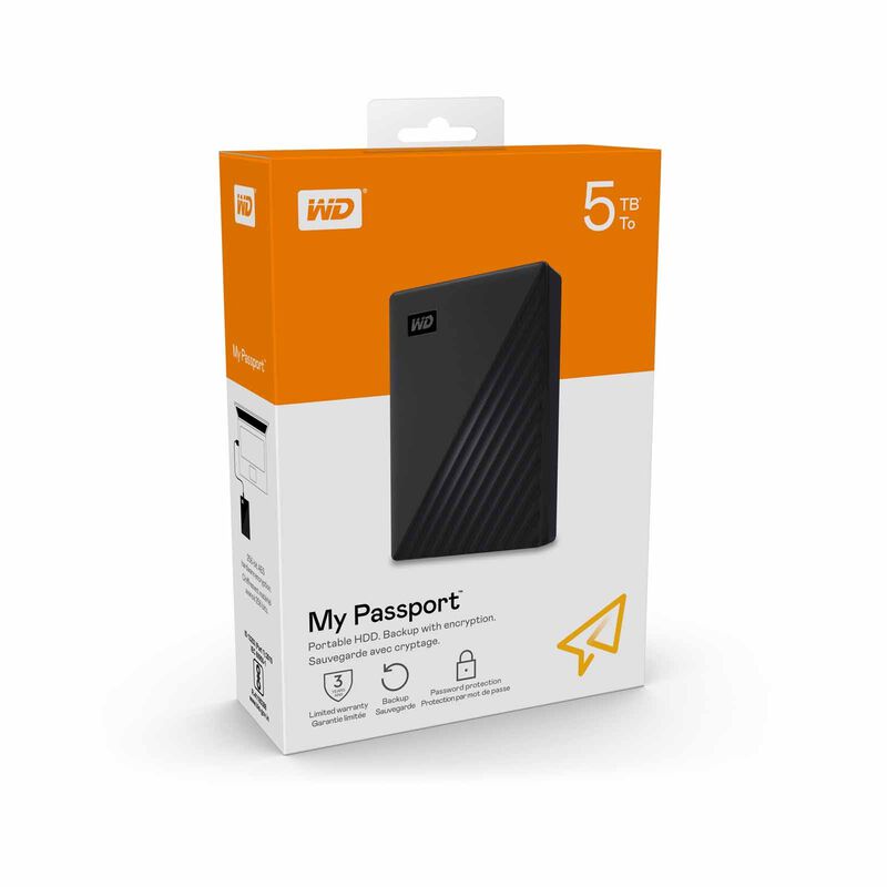 WESTERN DI 5tb My Passport Portable Hard Drive (black) WDBPKJ0050BBK-WESN-image 3
