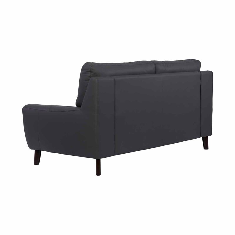 SOLOTTI 3 Seater (hl) Charcoal Half Leather Sofa CARLOTTA-image 4