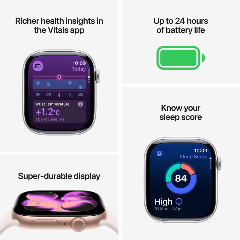 APPLE Watch Series 11 Gps 42mm Silver Aluminium Case With Purple Fog Sport Band - S/m MEU64X/A-image 2
