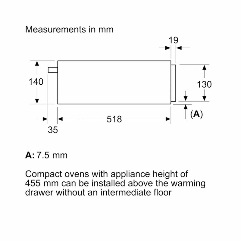 BOSCH Built-in Warming Drawer (14cm Height) BIC7101B1B-image 7