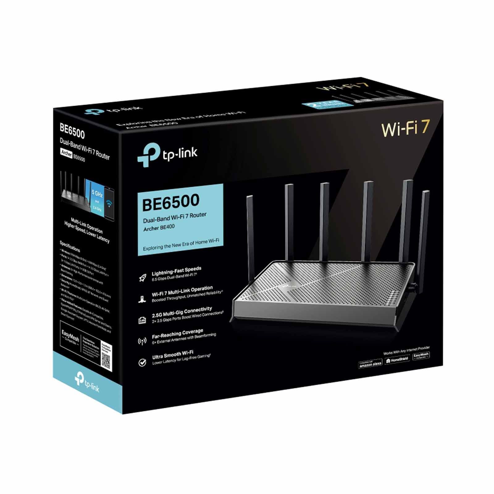 Shop TP LINK Be6500 Dual-band Wi-fi 7 Router TPL-ARCHER BE400 in