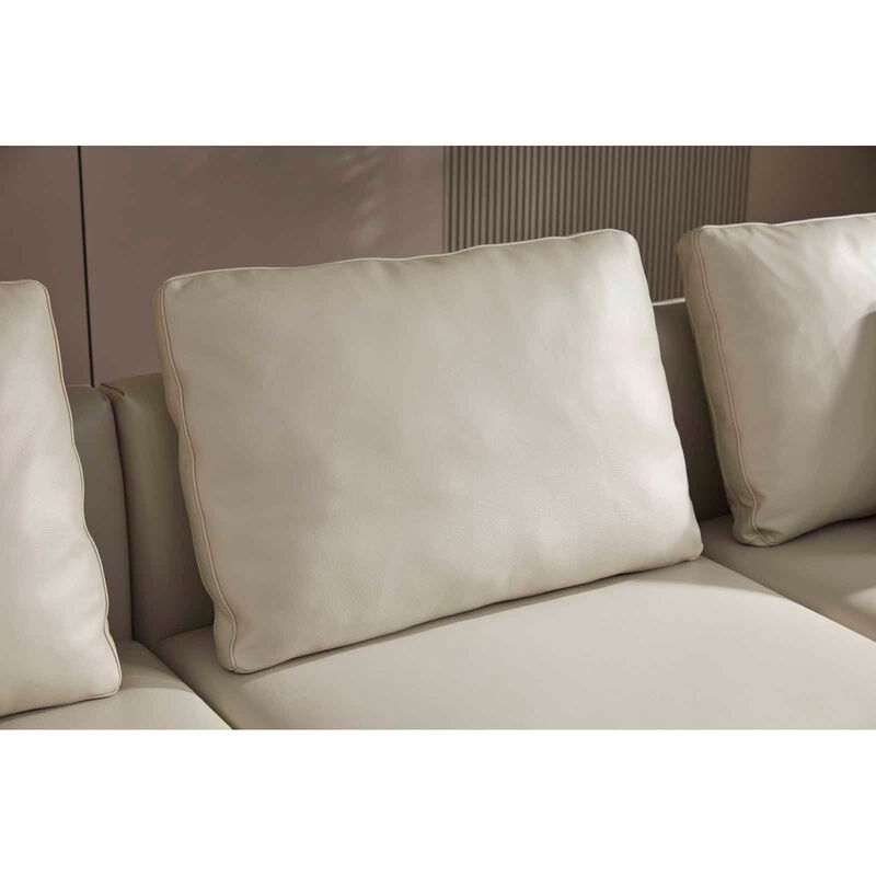 MUZE L Shaped-e Recliner (fl) Lt Pebble Full Leather Sofa ZELMIRA-image 4