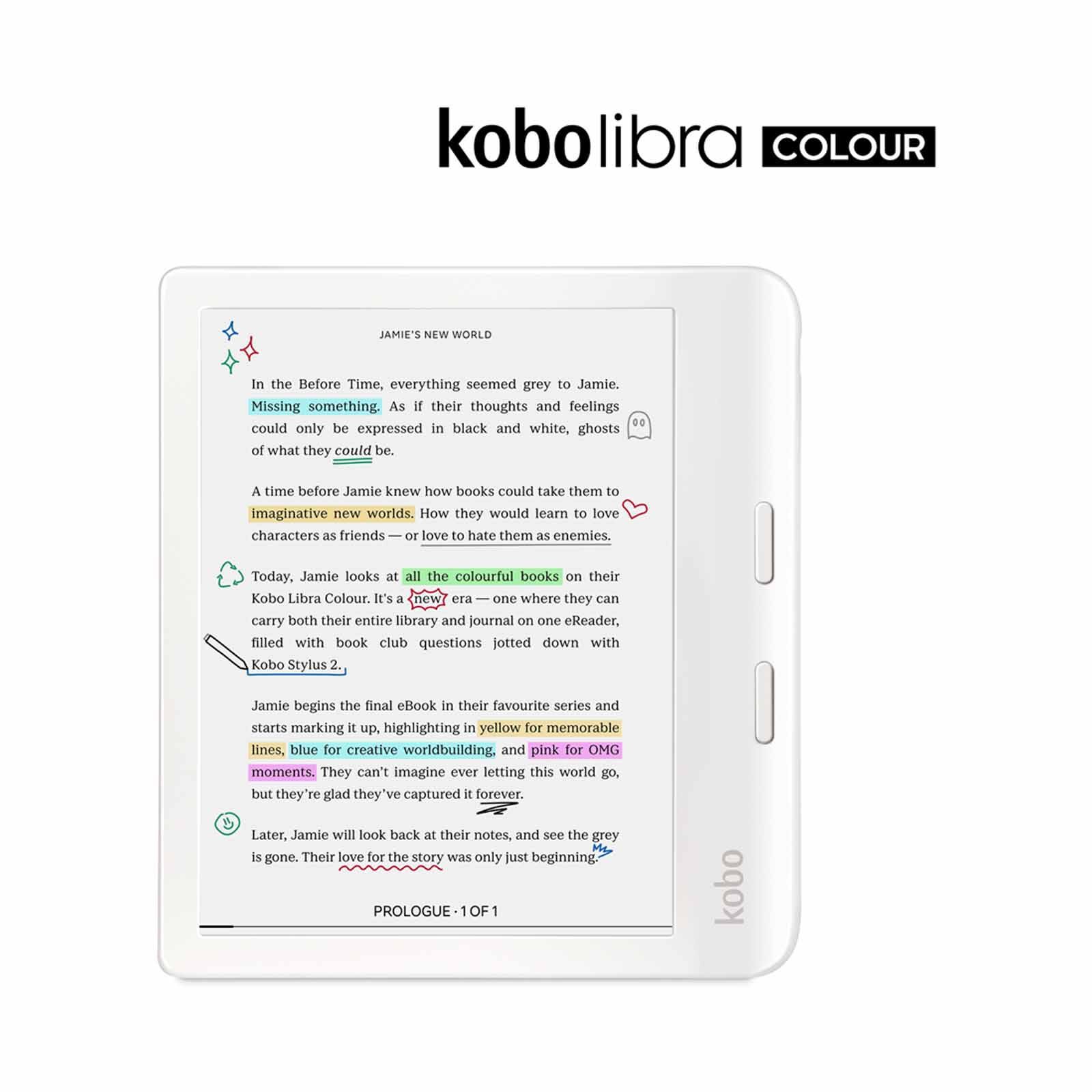 Shop RAKUTEN KO Kobo Libra Colour (white) Kaleido 3 N428-KU-WH-K