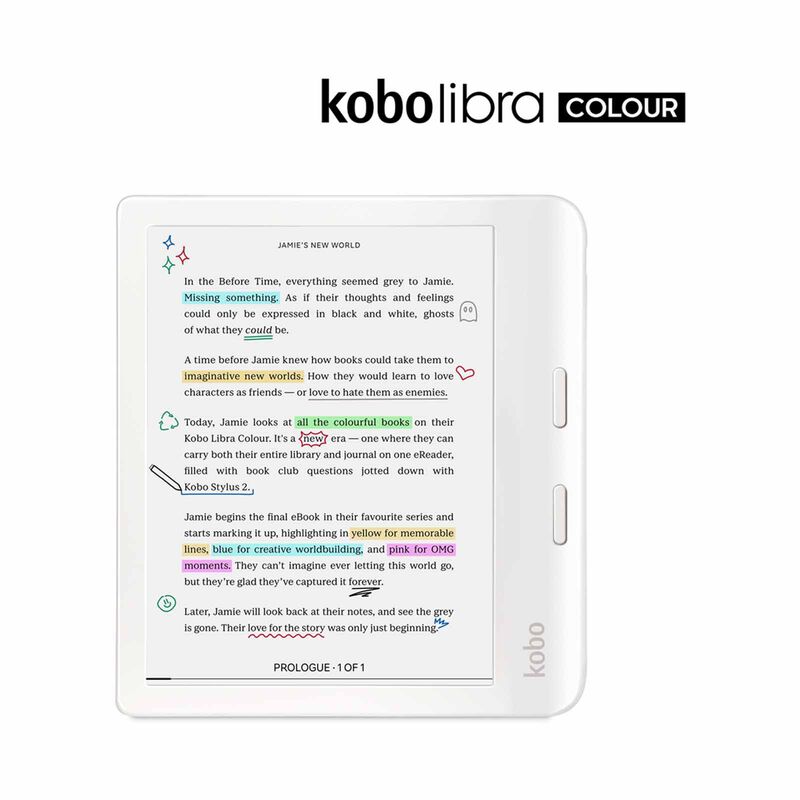 RAKUTEN KO Kobo Libra Colour (white) Kaleido 3 N428-KU-WH-K-CK-image 2