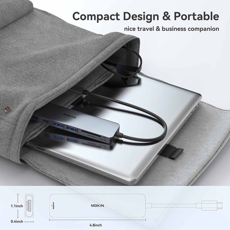 MOKIN 7 In 1 Usb-c To Hdmi 4k/60hz+usb-c3.0+2usb-a 3.0+sd/tf+pd Charging Hub MK-MOUC0119-image 7