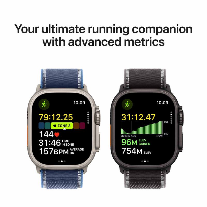 APPLE Watch Ultra 3 Gps + Cellular 49mm Natural Titanium Case With Natural Titanium Milanese Loop - Small MEWW4X/A-image 3
