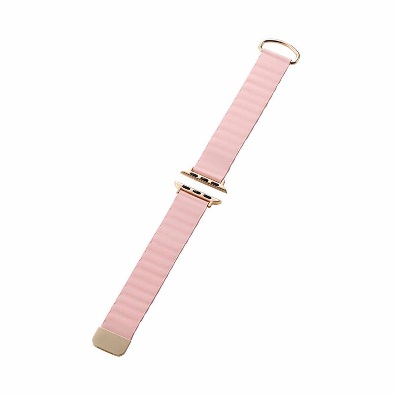 ELECOM Magnetic Soft Leather Apple Watch Band 41/40/38mm (pink) AW-41BDLMAGPN-image 1