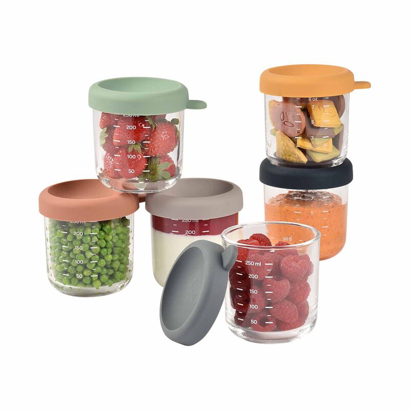 BEABA Jars 250ml 6 Pack (online) GLASS PORTION-image 6