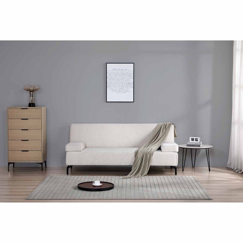 Sofa Bed Beige NEVIS-image 4