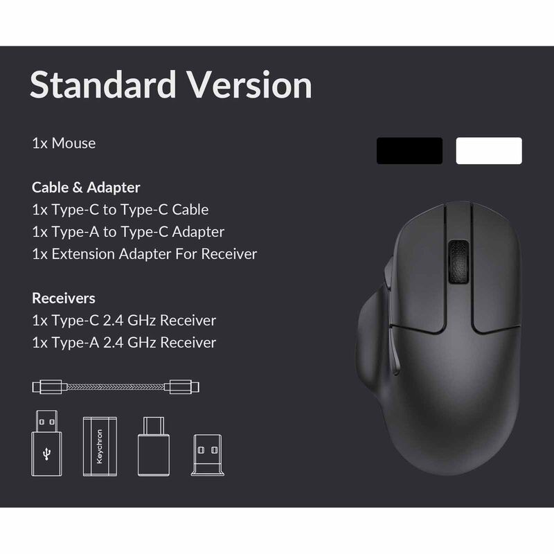 KEYCHRON M7 Bt/2.4ghz/wireless Mouse - White KYCN-M7-A3-image 4
