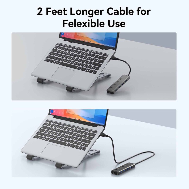 MOKIN 5 In 1 Usb A To 4*usb A3.0+usb-c Dc Hub MK-MOUC5708-image 2