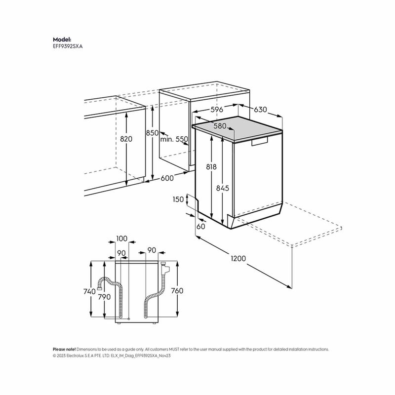 ELECTROLUX 13 Plate Setting Free-standing Dishwasher EFF9392SXA-image 6